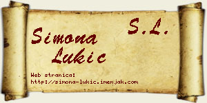 Simona Lukić vizit kartica